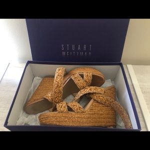 Stuart Weitzman Camel Wedge Sz 8.5